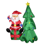 Christmas Decoration Inflatable 160cm Christmas Tree Santa Giftbox LED Lit Outdoor Decoration