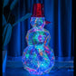 Christmas 3D Rainbow Film Erected Holographic Polygon Snowman 120cm LED Glimmering Cosmic Effect Outdoor