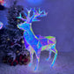 Christmas 3D Rainbow Film Erected Holographic Polygon 160cm Reindeer Doe LED Glimmering Cosmic Effect Outdoor