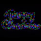 Dual Power Solar Plug Christmas LED Motif Merry Xmas 100x50cm Outdoor Display