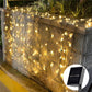 Solar Powered 200 LED Christmas Curtain Lights 8 Functions Outdoor 2.5m Drop Length