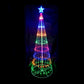 Christmas 190cm Cone Tree 198 LED Digitally Animated 24 Functions Multi Colour