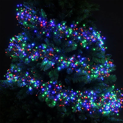 Christmas 1200 LED Fairy Cluster Firecracker Lights High LED Density 24m Length