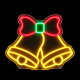 Christmas LED Neon Acrylic Board Jingle Bells 44x36cm Outdoor Display