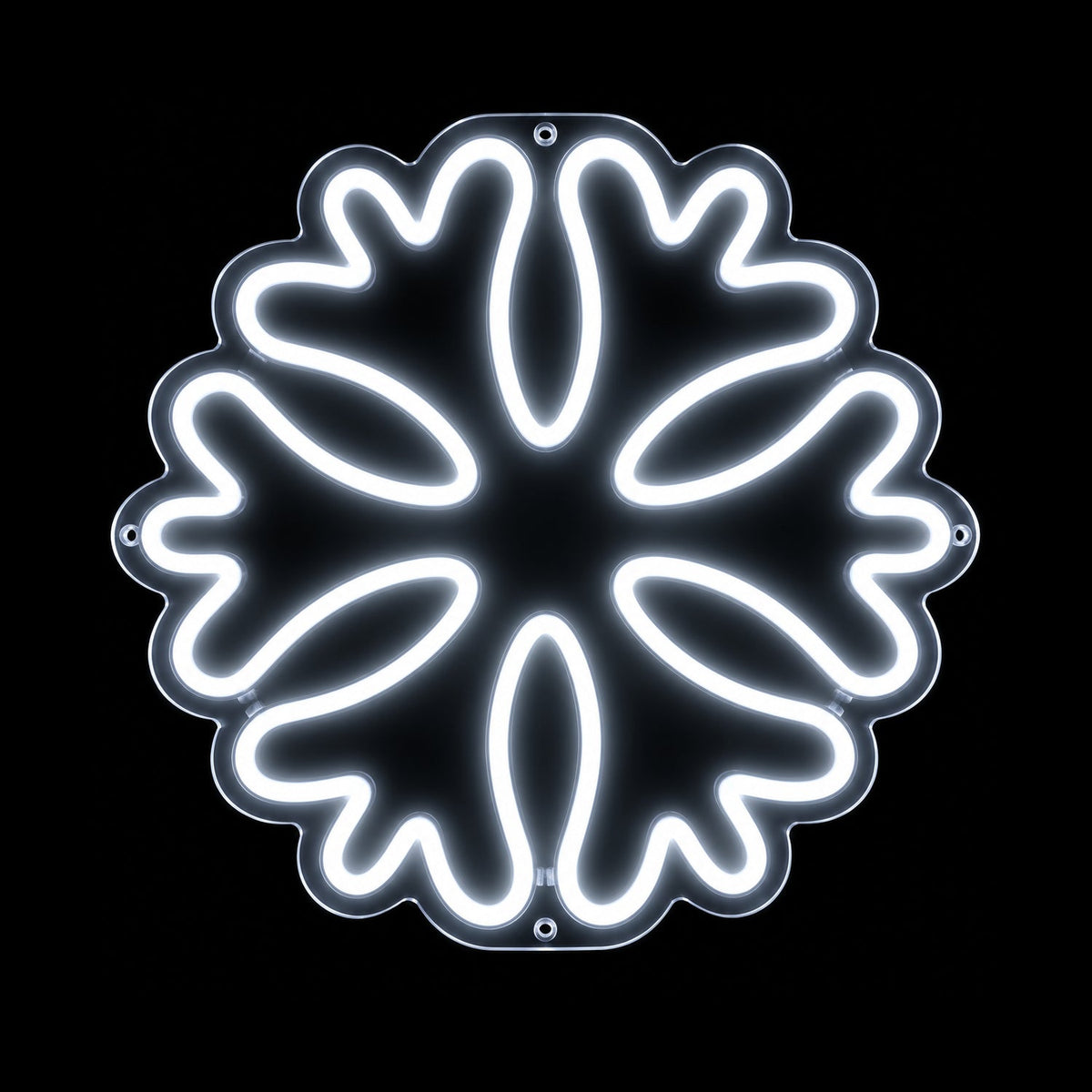 Christmas LED Neon Acrylic Board Snowflake 44x40cm Outdoor Display