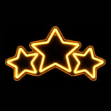 Christmas LED Neon Acrylic Board Triple Stars 46x25cm Outdoor Display
