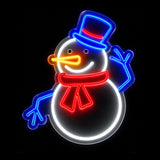 Christmas LED Neon Acrylic Board Snowman 46x37cm Outdoor Display
