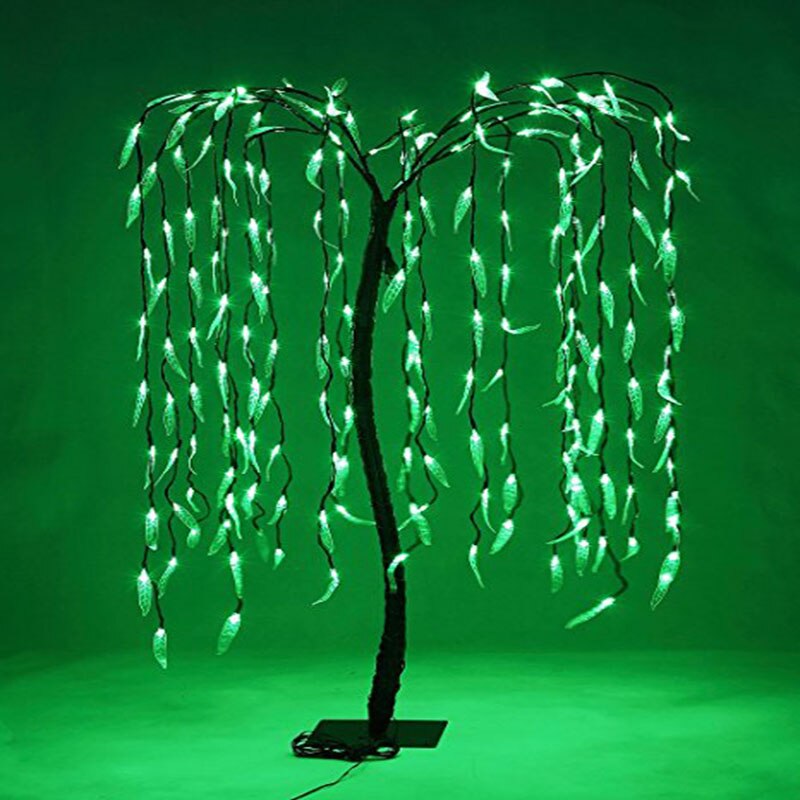 Christmas Artificial Tree 150cm LED Willow Tree 400 LEDs Indoor/Outdoor Decoration