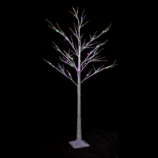 Clearance Christmas Decoration 150cm White Birch Twig Branch Tree Multicolour LED Tips Indoor/Outdoor