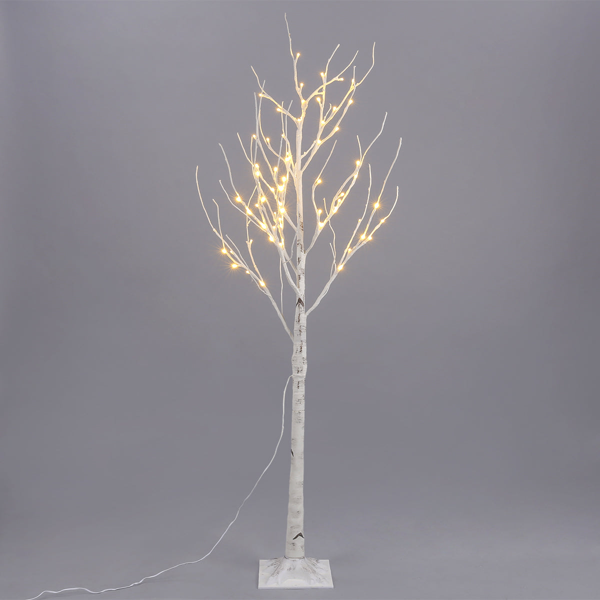 Christmas Decoration Lit Up White Birch Twig Branch Tree Warm White LED Tips Indoor/Outdoor