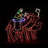 Christmas LED Motif The Three Wise Men Camels 120x106cm Outdoor Display Sign