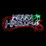 Christmas LED Motif Merry Christmas Sign 100x44cm Indoor Outdoor Display Sign High LED Count