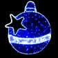 Christmas LED Motif Animated Tinsel Filled Baubles 74x82cm Outdoor Display