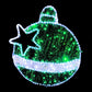 Christmas LED Motif Tinsel Filled Baubles 74x82cm Indoor/Outdoor