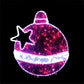 Christmas LED Motif Tinsel Filled Baubles 74x82cm Indoor/Outdoor