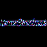Christmas LED Motif Merry Christmas Multicoloured 300x38cm Outdoor Display