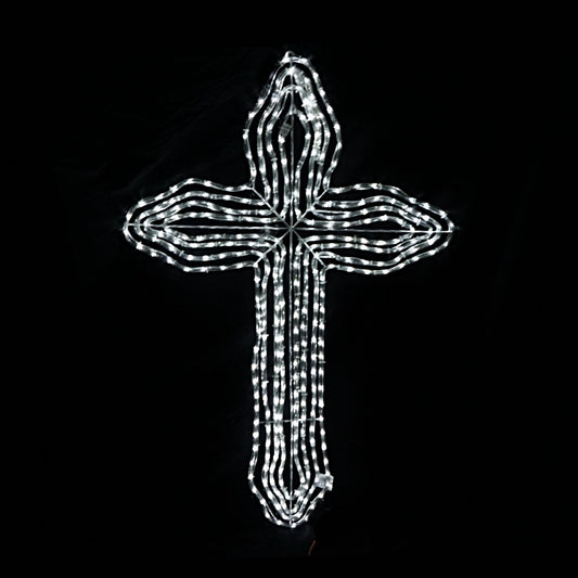 Christmas LED Motif 4 Layer Cross 121x75cm Outdoor Display