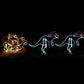 Christmas LED Motif Animated Santa Riding Kangroos Sleigh 280x70cm Outdoor Rope Light