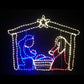 Christmas LED Motif Jesus Birth Mary Joseph in Stable Nativity Scene 125x99cm Outdoor
