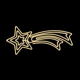 Christmas LED Neon Motif 3 Layered Warm White Shooting Burst Star 120x45cm Outdoor Display
