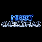Christmas LED Motif Animated Blue White Merry Christmas Sign 98x38cm Outdoor Display
