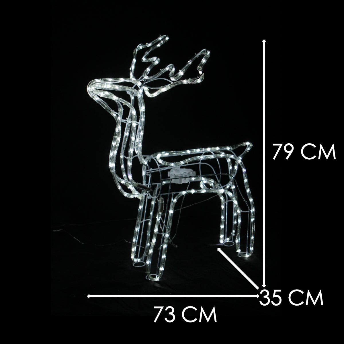 3D LED Christmas Motif Motorised Reindeer Family Set Indoor/Outdoor with Twinkle LEDs