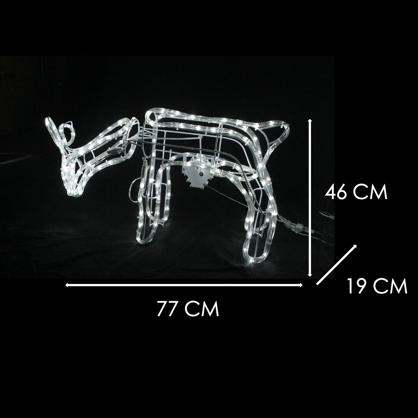 3D LED Christmas Motif Motorised Reindeer Family Set Indoor/Outdoor with Twinkle LEDs