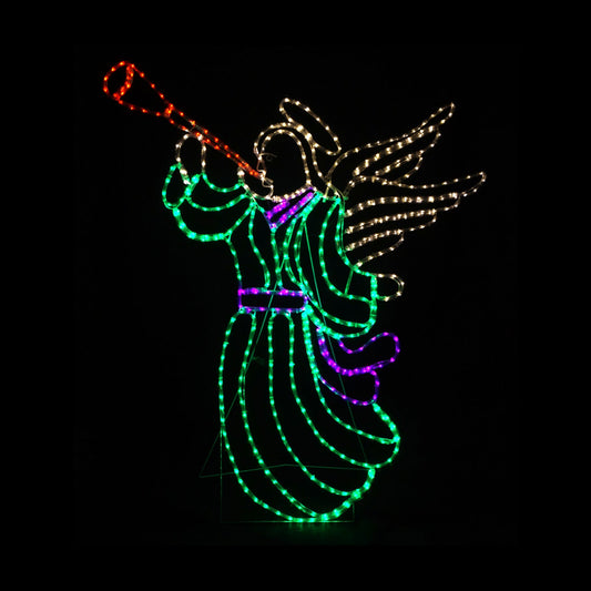 Christmas LED Motif Animated Angel 128x145cm Indoor Outdoor Display Sign