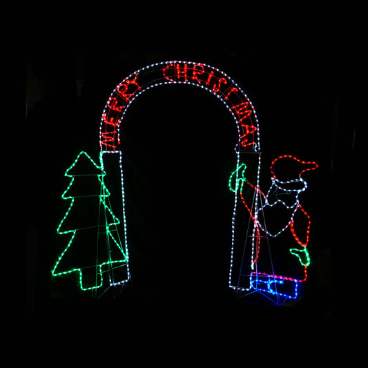 Christmas LED Motif Merry Christmas Arch 2.7 x 2.2m Outdoor Display