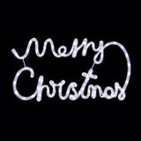 Christmas LED Motif Animated Cool White Merry Christmas 56x30cm Outdoor Display