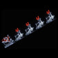 Christmas LED Motif Santa Riding Reindeers in Sleigh White Edition 560x80cm Indoor Outdoor Display Sign