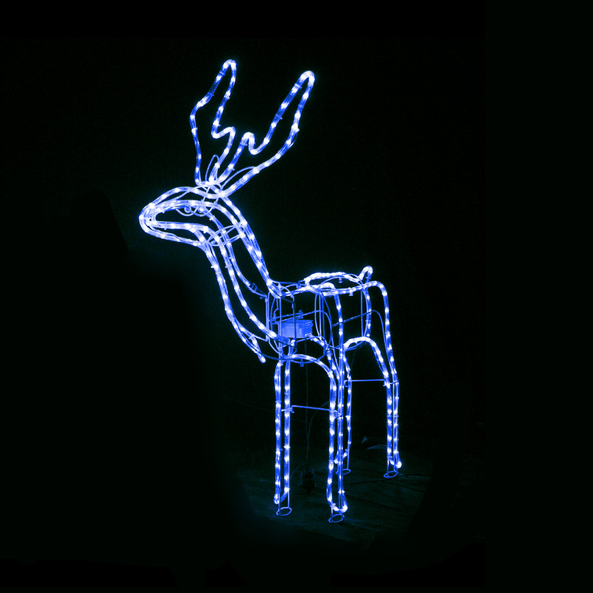 3D LED Christmas Motif 100x116cm Motorised Buck Reindeer Indoor/Outdoor