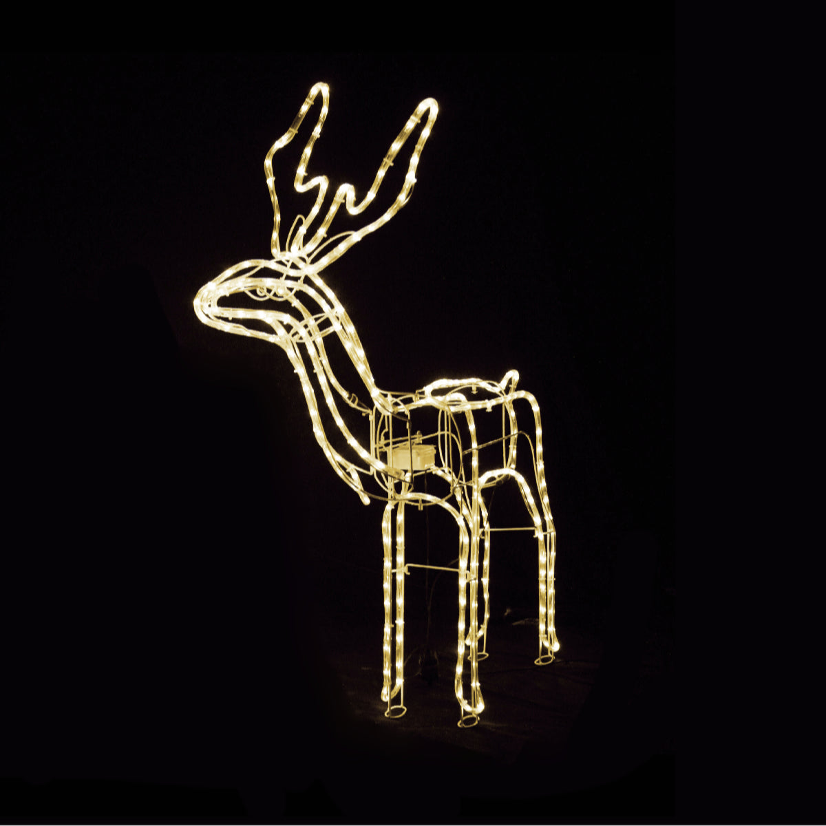 3D LED Christmas Motif 100x116cm Motorised Buck Reindeer Indoor/Outdoor