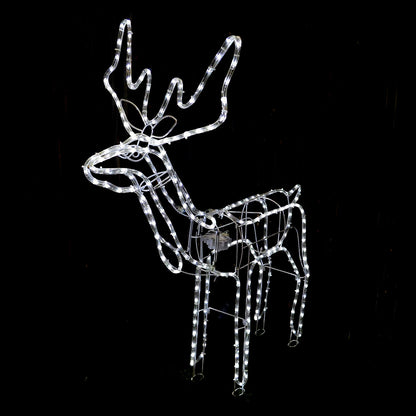 3D LED Christmas Motif 100x116cm Motorised Buck Reindeer Indoor/Outdoor