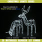 3D LED Christmas Motif Motorised Buck & Doe Reindeers Set Combo