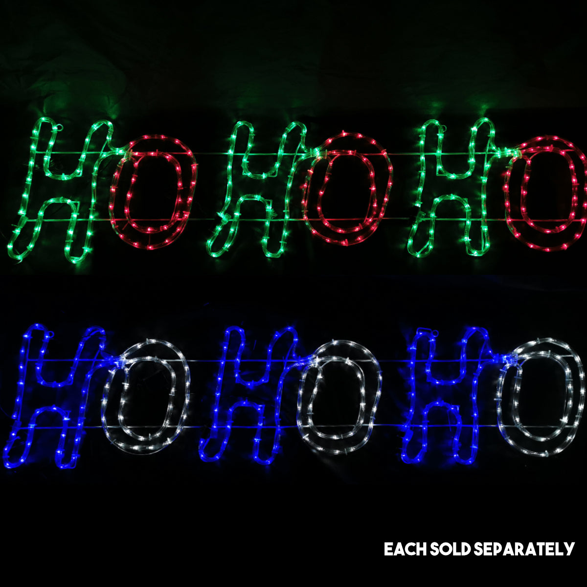 Christmas Santa HOHOHO LED Motif Flashing LEDs 150x38cm Indoor/Outdoor