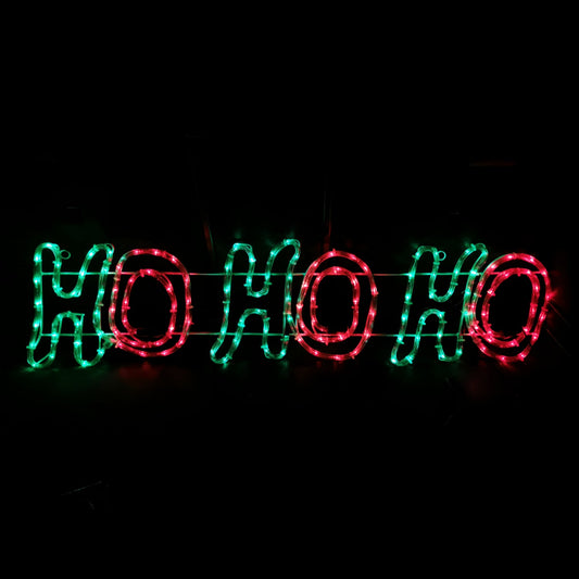 Christmas Santa HOHOHO LED Motif Flashing LEDs 150x38cm Indoor/Outdoor