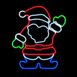 Christmas LED Neon Motif Waving Santa 60x54cm Outdoor Display