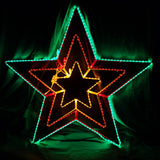 Clearance Christmas LED Motif Animated 3 Layer Star 82x82cm Outdoor Display