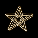 3D Christmas LED Motif Standing 3 Layered Star 123x118cm Outdoor Display