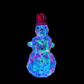 Christmas 3D Rainbow Film Erected Holographic Polygon Snowman 120cm LED Glimmering Cosmic Effect Outdoor