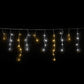 Solar Powered LED Icicle String Lights Christmas Decoration 8 Functions Animations