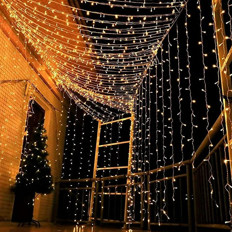 Clearance Christmas 500 LED Curtain Lights Waterflow Functions 5x2m Indoor/Outdoor