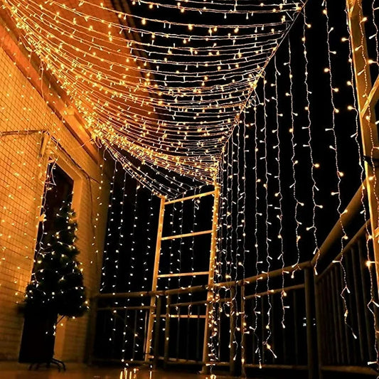 Clearance Christmas 500 LED Curtain Lights Waterflow Functions 5x2m Indoor/Outdoor