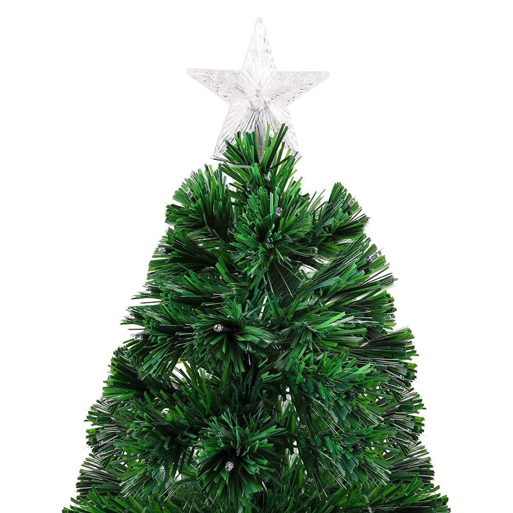 Clearance Christmas Tree Artificial Fibre Optic Tree 180cm 6ft Multi-Colour