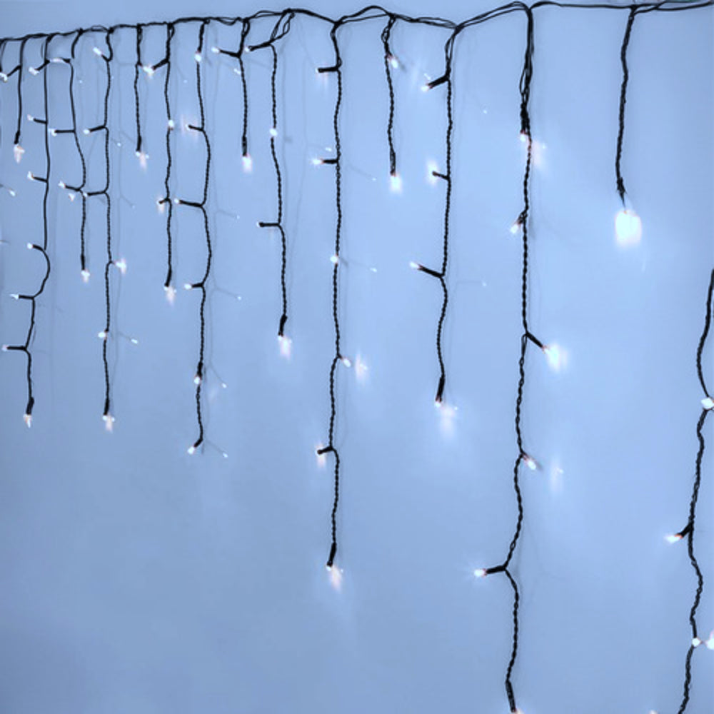 Solar Powered LED Icicle String Lights Christmas Decoration 8 Functions Animations