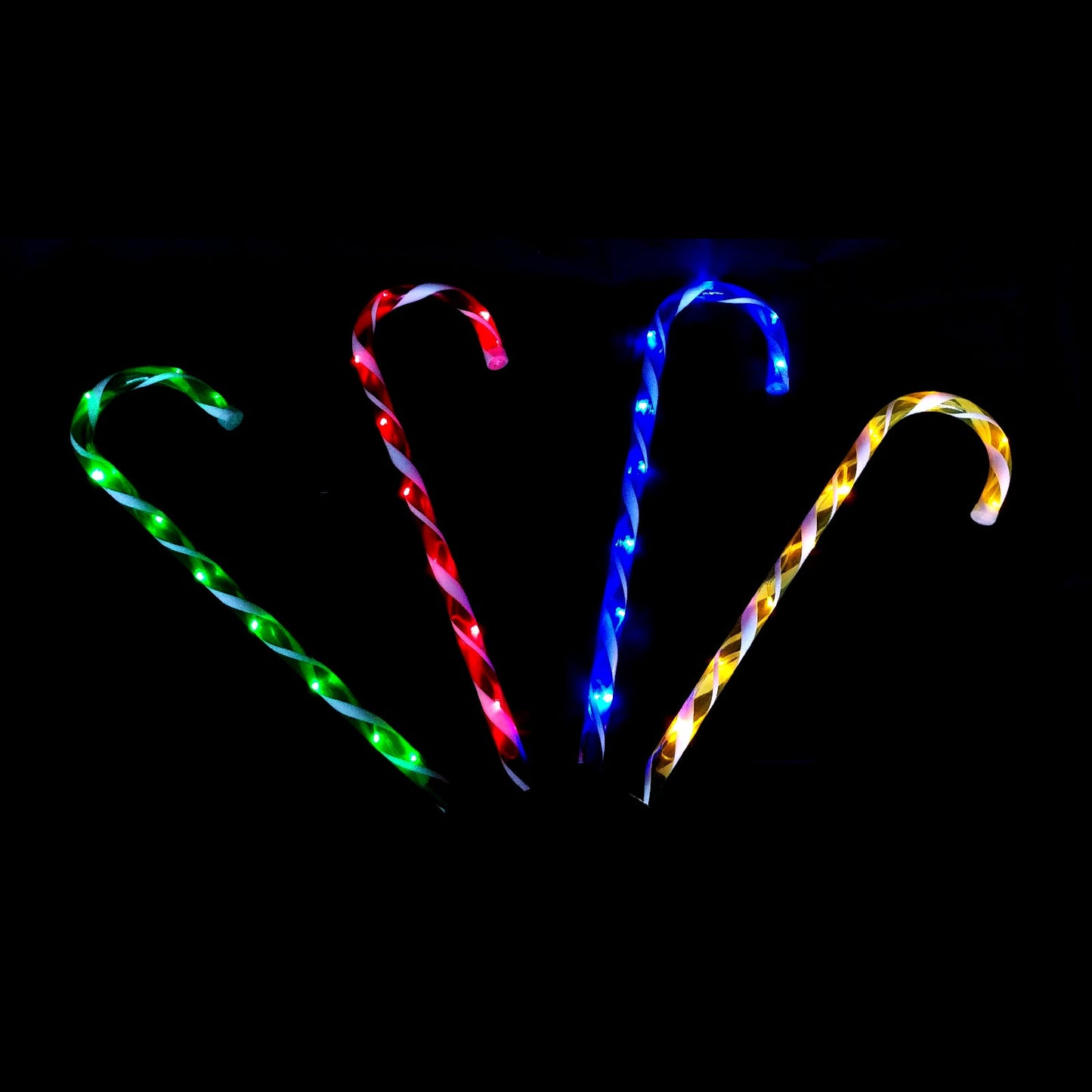 Solar Powered LED Garden Christmas Stakes Candy Cane/Santa Stop/Christmas Tree Sets