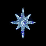 Christmas LED Motif Twinkling Blue White LED Nativity Northern Star 74x59cm Outdoor Motif Sign