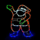 Solar Powered LED Mini Santa Outdoor Christmas Motif Display 46cm