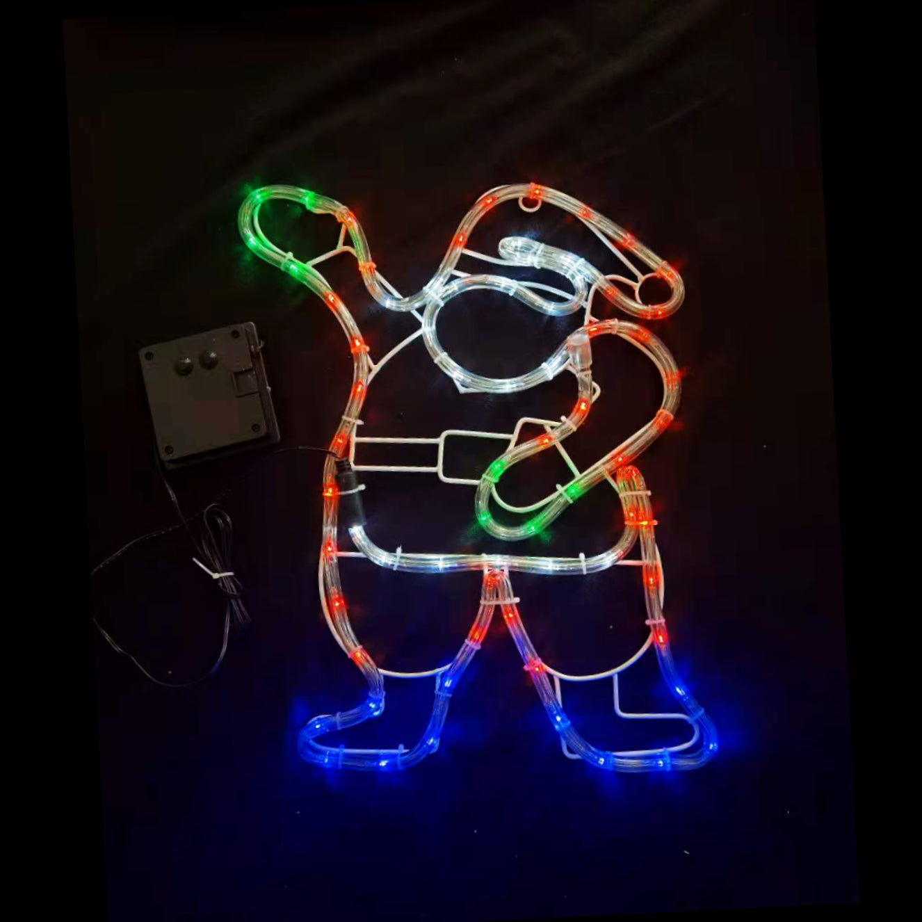 Solar Powered LED Mini Santa Outdoor Christmas Motif Display 46cm